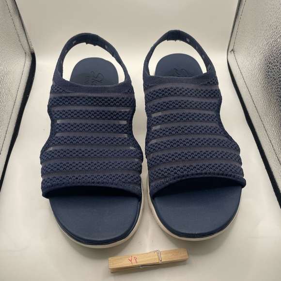 Skechers Yoga Foam Dual Lite Ride women’s navy Sandals mesh size 9 - Picture 3 of 9